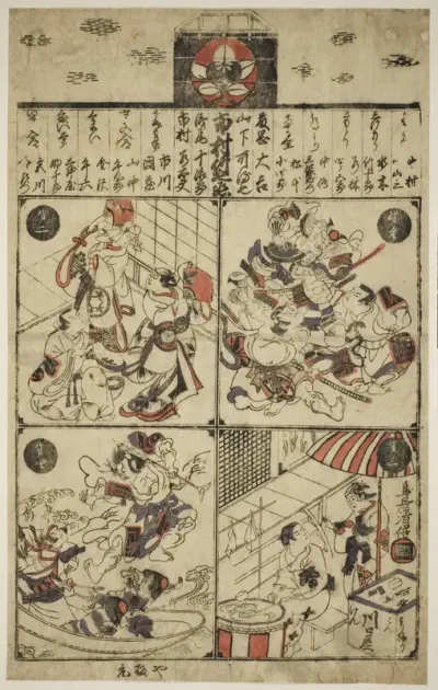 A Poster for the Ichimura Theatre (Ichimuraza tsuji banzuke)