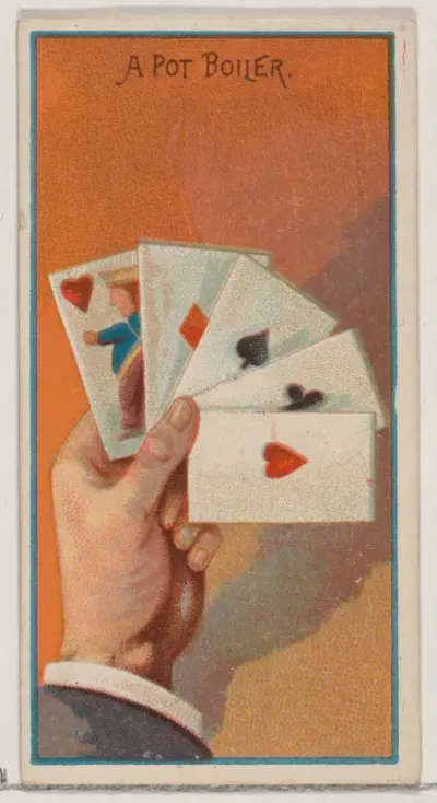 A Pot Boiler, from the Jokes series (N87) for Duke brand cigarettes