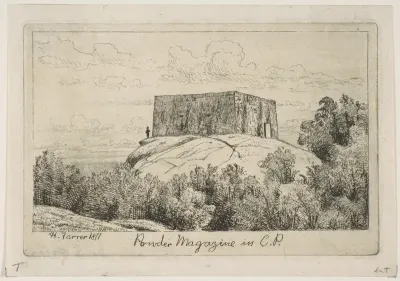 A Powder Magazine in Central Park, from "Scenes of Old New York"
