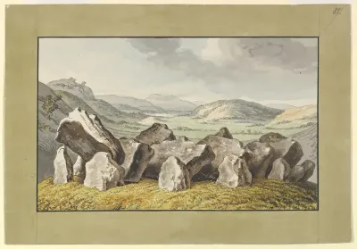 A Prehistoric Stone Circle on a Mound, an Extensive Landscape Beyond
