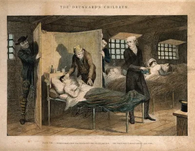 A prisoner lies dying in his bed, his life ruined by earlier frivolity