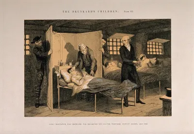 A prisoner lies dying in his bed, his life ruined by early frivolity