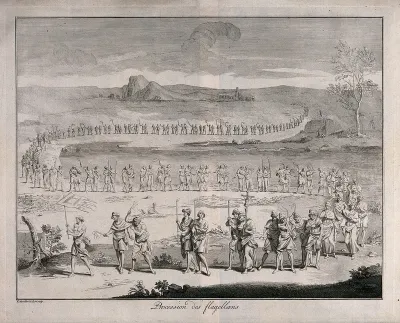 A procession of flagellants