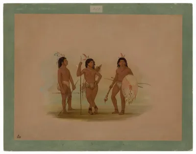 A Puelchee Chief and Two Young Warriors