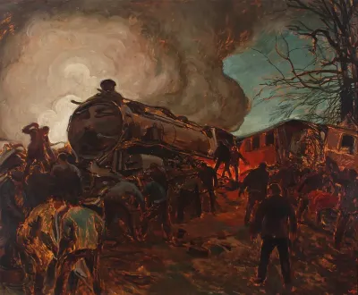 A railroad accident.