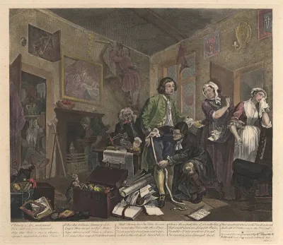 A Rake's Progress: The Young Heir Takes Possession of the Miser's Effects