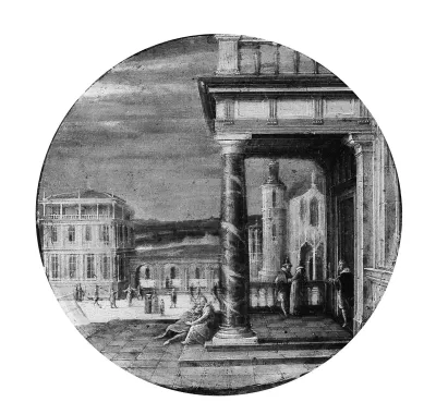 A Renaissance Portico with Elegant Figures