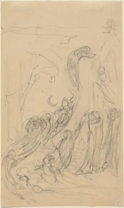 A Resurrection Scene (The Gambols of Ghosts) [recto]