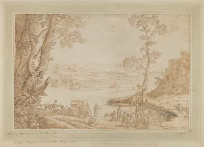 A River Landscape with the Baptism of the Eunuch