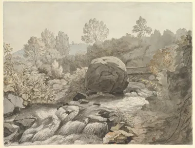 A rocky stream, Italy