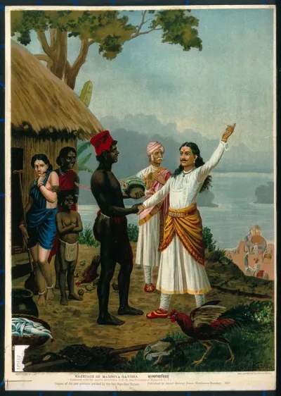 A royal sage tells the father of the fishergirl of their marriage