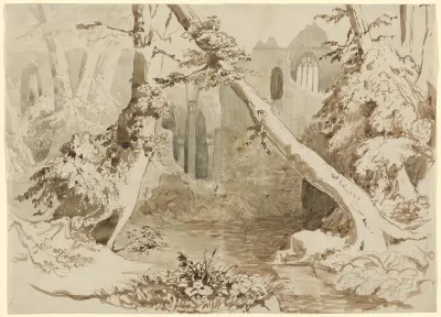A Ruined Church in the Forest