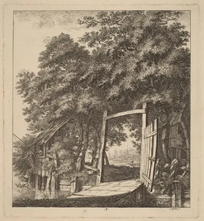 A Rustic Gate beside a Lake