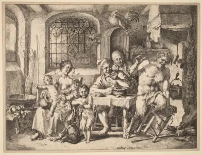A Satyr Visiting a Peasant Family