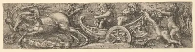 A scallop shell chariot