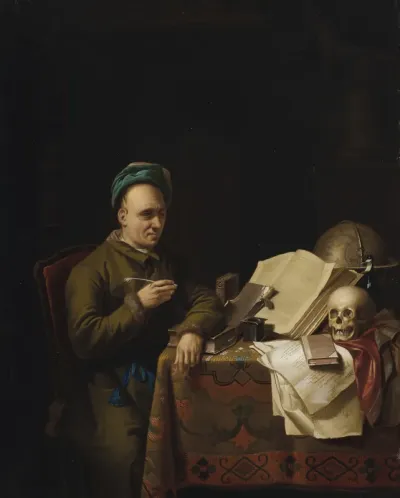A scholar in his studio