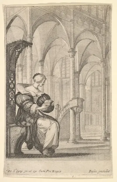 A Seated Lady, from "French Nobility at Church"