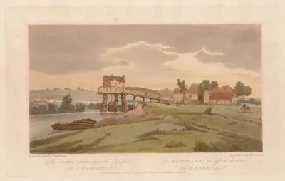 A Selection of Twenty of the Most Picturesque Views in Paris: The Water Mill above the Bridge at Charenton