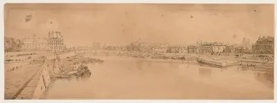 A Selection of Twenty of the Most Picturesque Views in Paris:  View of the Tuilleries and Bridge and taken from Pont de la Concorde