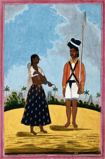 A sepoy and his wife