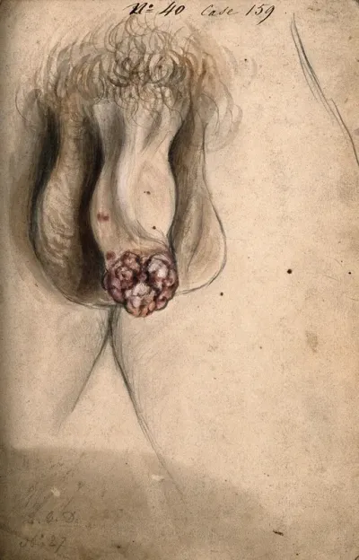 A severely diseased penis