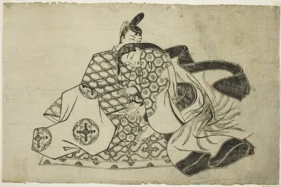 A sheet from a shunga album