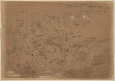 A Shell in the Trenches before Richmond [recto]