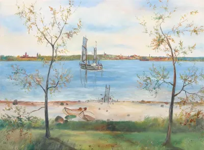 A ship at the fiord.