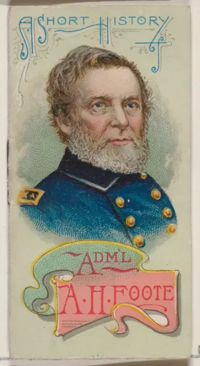 A Short History of Admiral Andrew Hult Foote, from the Histories of Generals series of booklets (N78) for Duke brand cigarettes