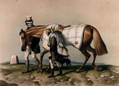 A sick horse, representing the baneful effects of protection of trade