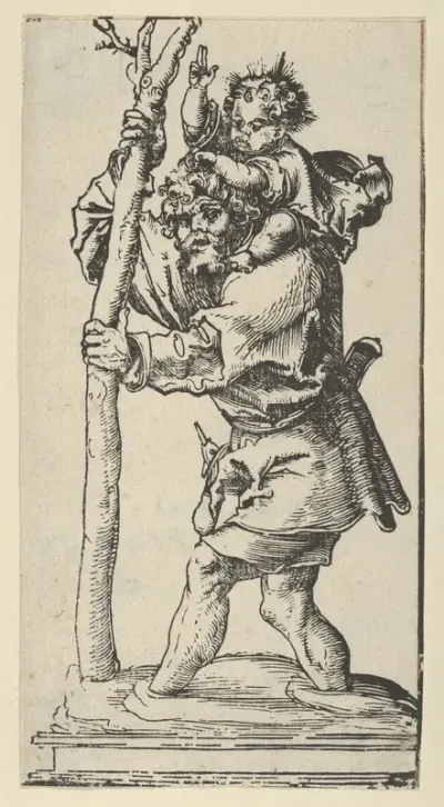 A Silver Statuette of St. Christopher, from the Wittenberg Reliquaries