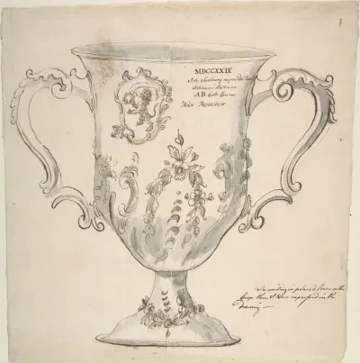 A Silver Urn, inscribed "MDCCXXIX...John Sudbury...Johanni Bateman"