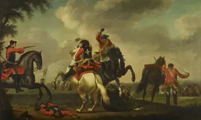 A Skirmish between English and French Cavalry