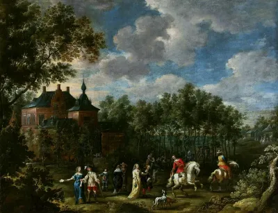 A sociable gathering in a park