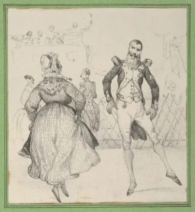 A soldier and a woman dancing