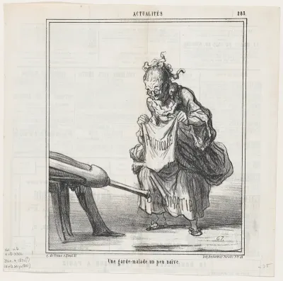 A somewhat naive nurse, from 'News of the day,' published in Le Charivari, January 4, 1871