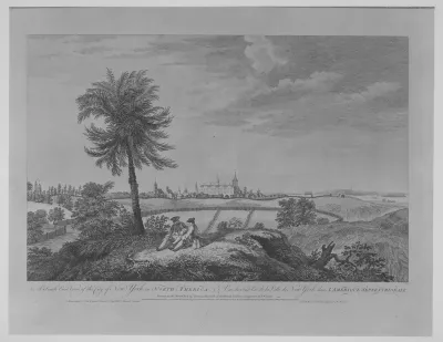 A South East View of the City of New York, in North America