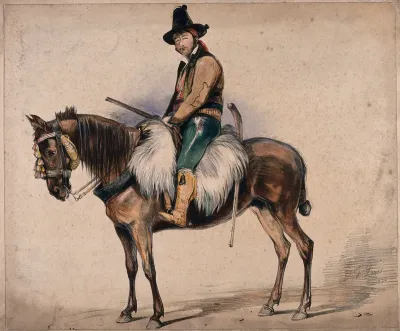 A Spanish man on horseback