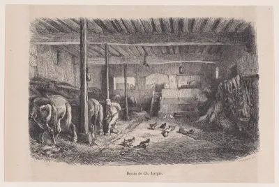 A Stable, from "Le Magasin Pittoresque"