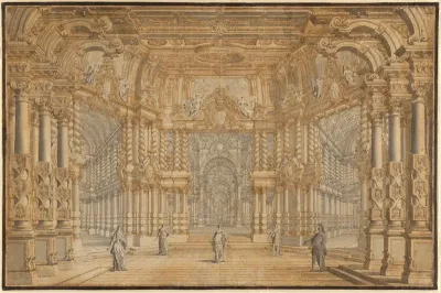 A Stage Design for an Opera with Actors