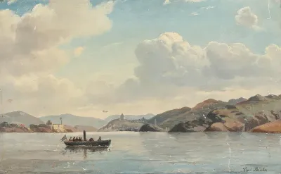 A steamboat in the Swedish archipelago.