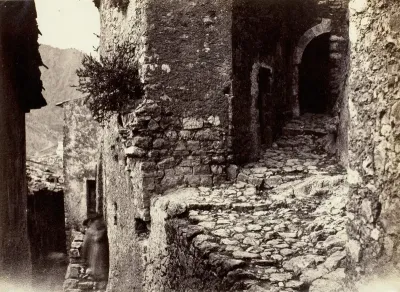 A Street in Sainte-Agnès near Roquebrune