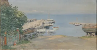 A summer day at a small harbour.