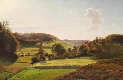 A summer landscape with hills.