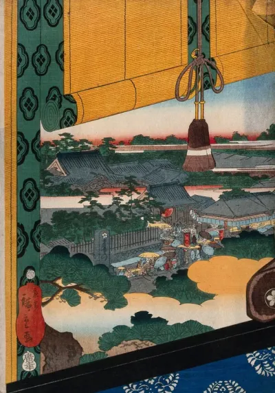 A sumo contest in the precinct of Ekōin temple in Edo