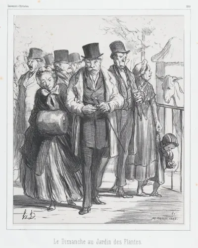 A Sunday in the botanical gardens, published in Souvenirs d'Artistes