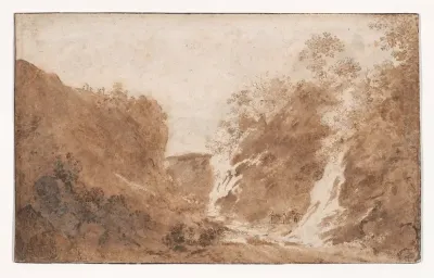 A Sunken Track with Travelers outside Brussels