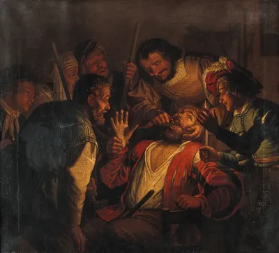 A surgeon extracting a tooth