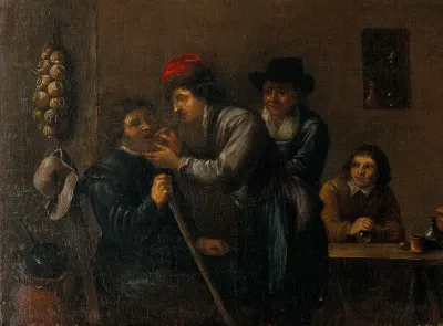 A surgeon extracting a tooth