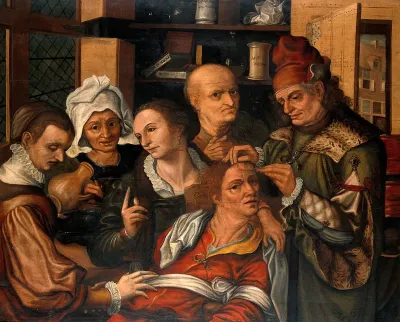 A surgeon extracting the stone of folly